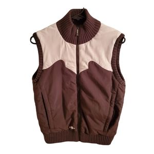 Burton Vintage Women's Vest Brown Tan Full Zip